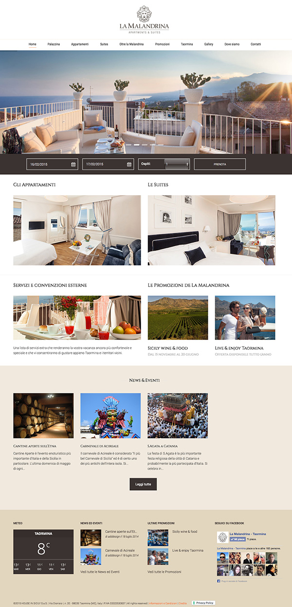La Malandrina, Taormina - homepage