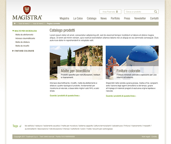 Catalogo prodotti Magistra